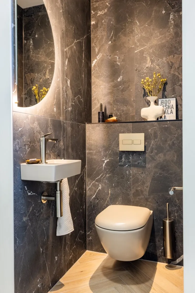Modern Marble toiletopstelling Modern Marble toiletopstelling