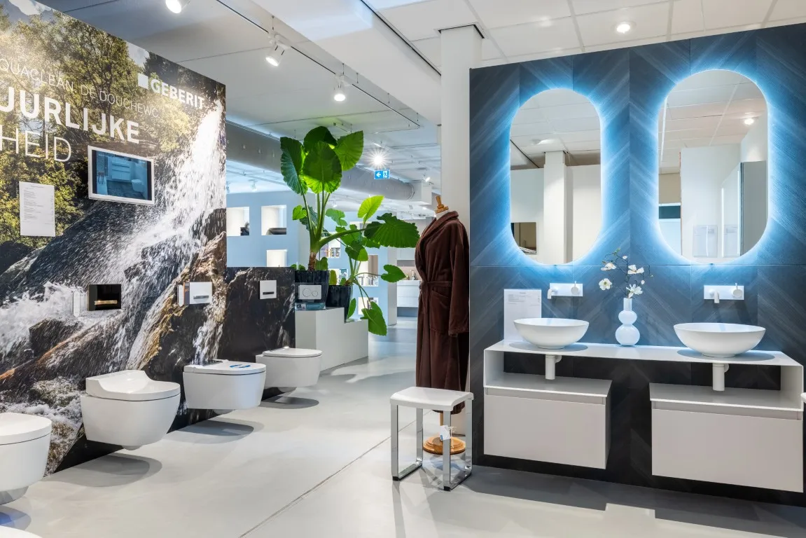 Baderie Smit showroomopstelling