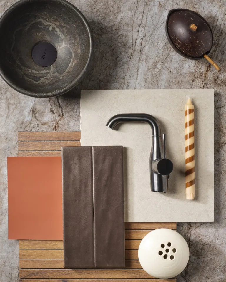 Badkamertrend Solid Earth moodboard Badkamertrend Solid Earth moodboard