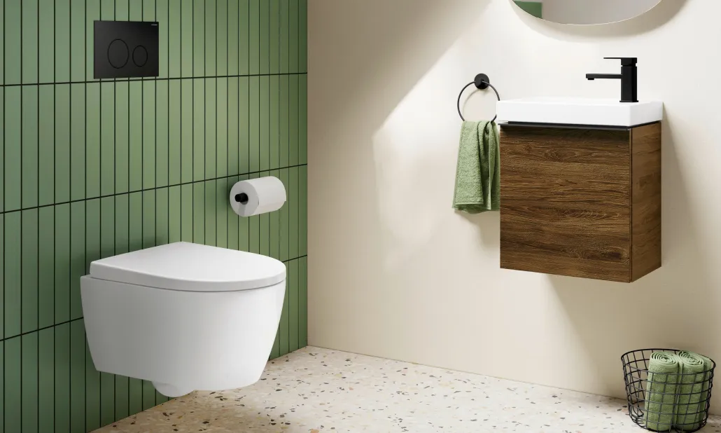Geberit badkamer groen wc meubel